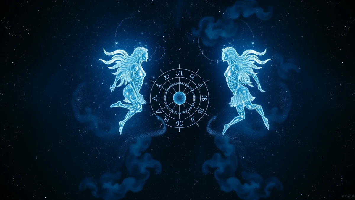 Gemini constellation with dual cosmic reflections, Mercury energy
