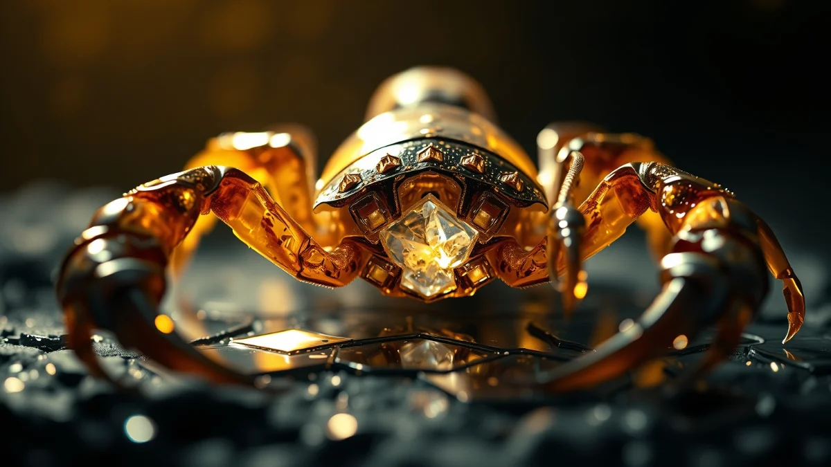 Scorpion's transparent exoskeleton reveals crystalline vulnerable core