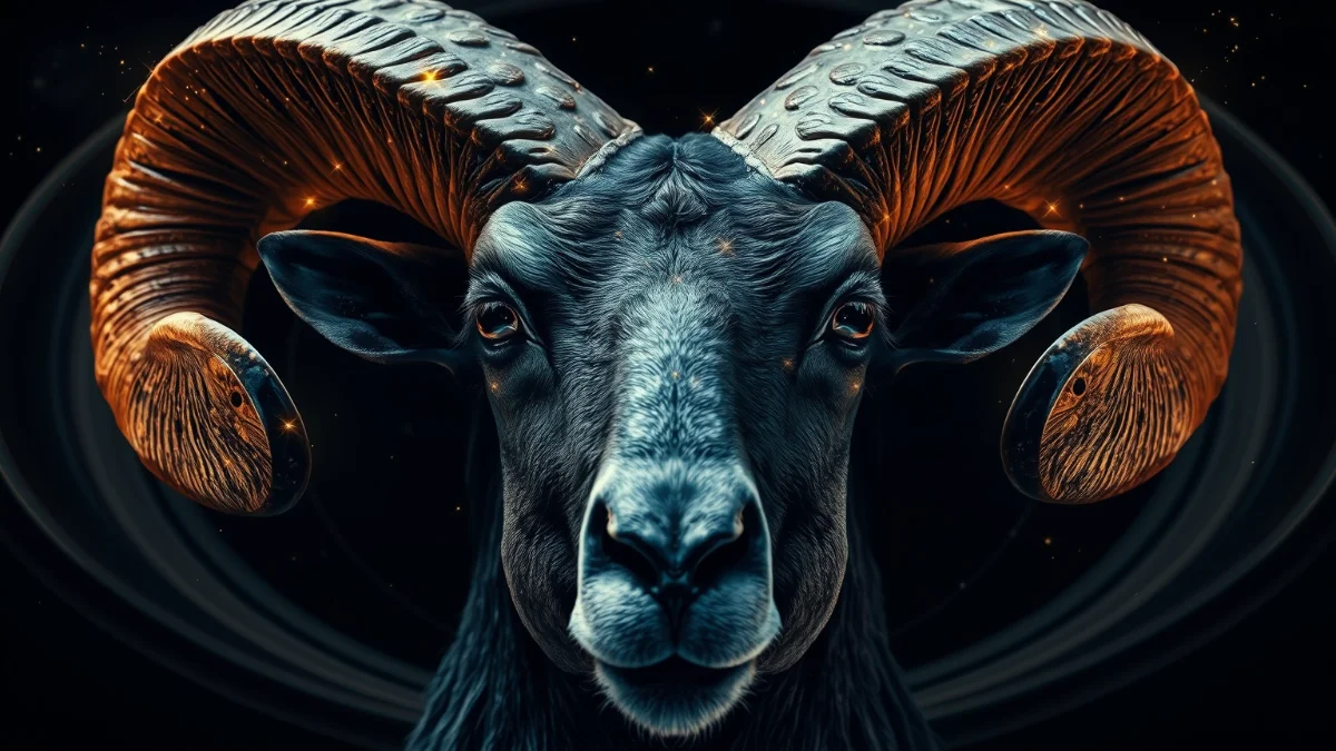 Ram's head starlight cosmic dust Saturn constellation