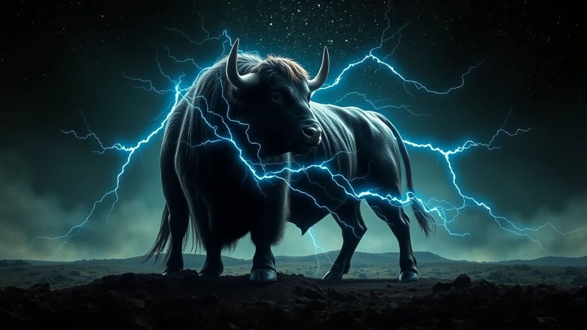 Taurus bull with Uranus electric revolutionary energy